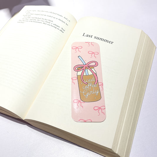 Iced Coffee Girly Paper Bookmark