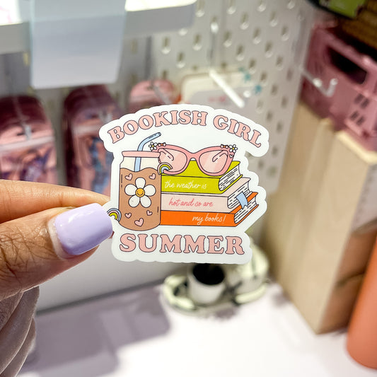 Bookish Girl Summer Sticker