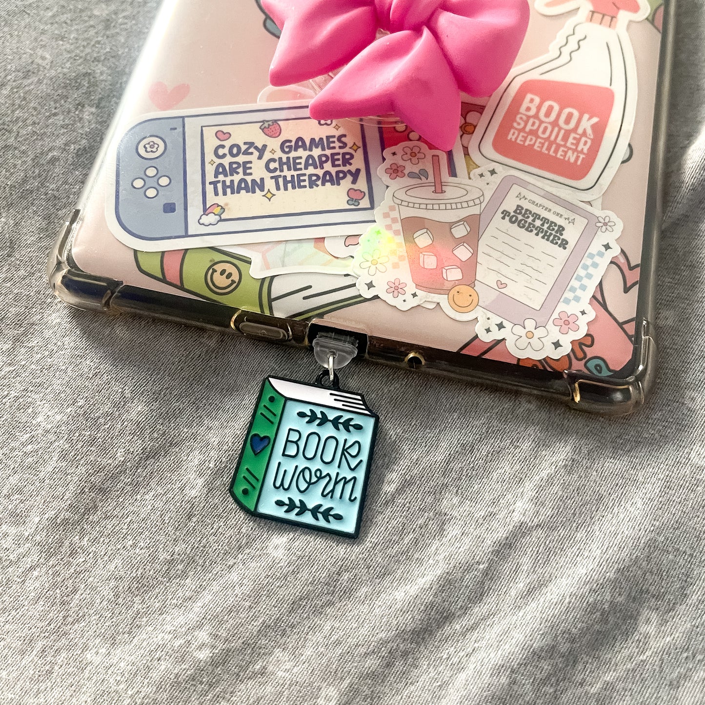 Book Worm Kindle Charm