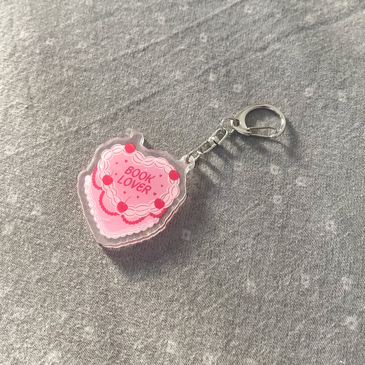 Book Lover Cake Keychain