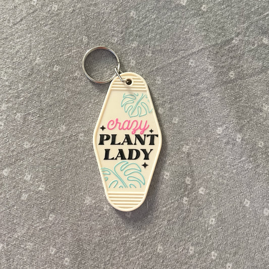 Crazy Plant Lady Keychain