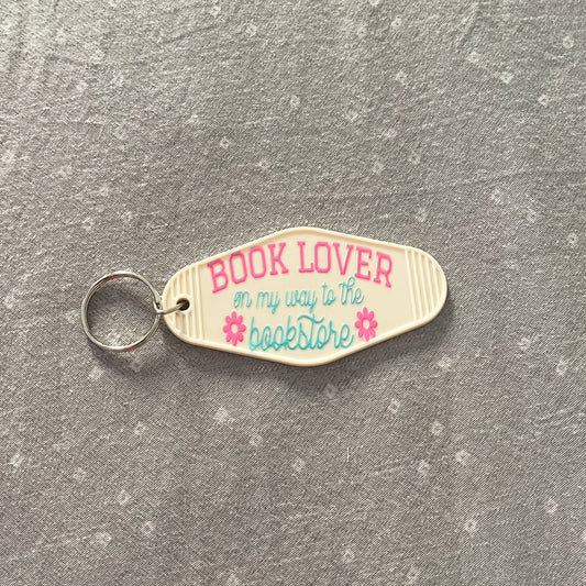 Book Lover: On My Way To The Book Store Keychain